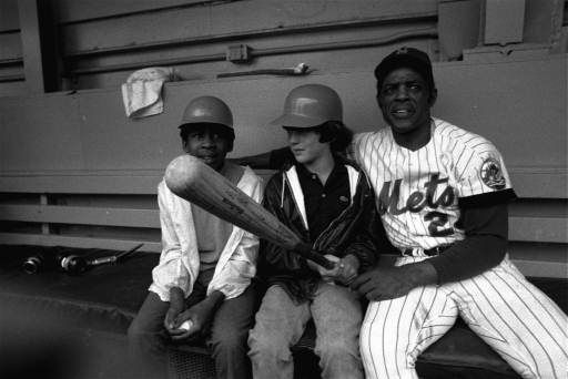 Willie Mays and John F. Kennedy Jr.